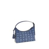 MCM Blue Fabric Shoulder Bag